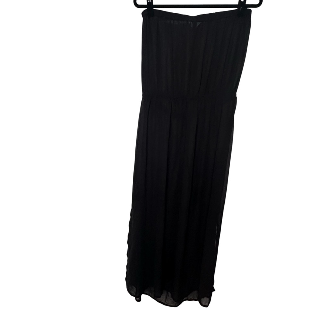 Black Strapless Sheer Beach/ Swim Cover Up